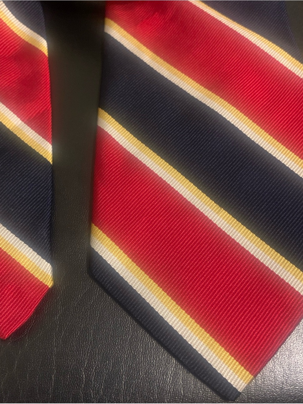 Robert Talbott Classic Red and Navy Striped Men's Tie silk